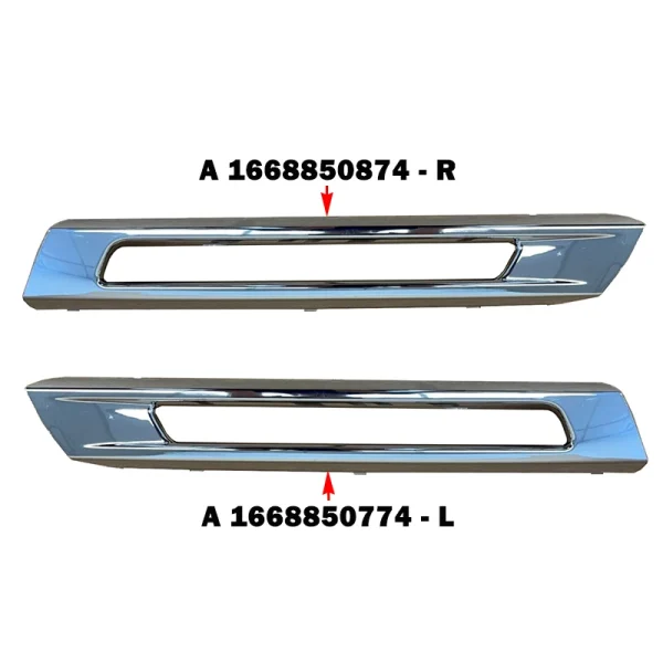 Mercedes‑Benz ML/GLE (W166) Left Fog Lamp Chrome Trim – OEM A1668850774 ...